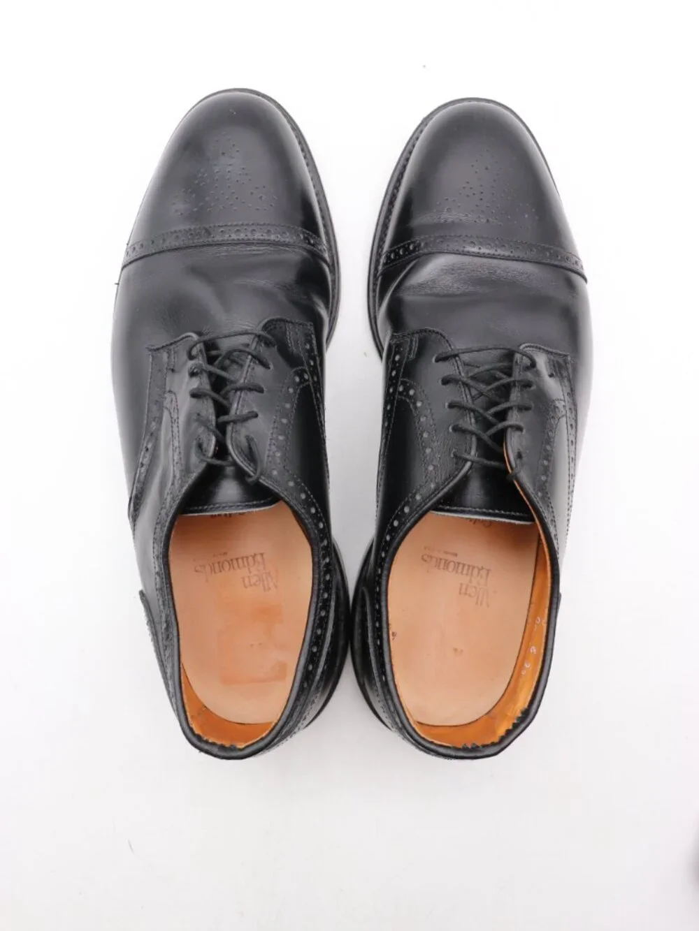 Allen Edmonds Colton Men's 10 E Cap Toe Brogue Black Leather Oxford Made In USA